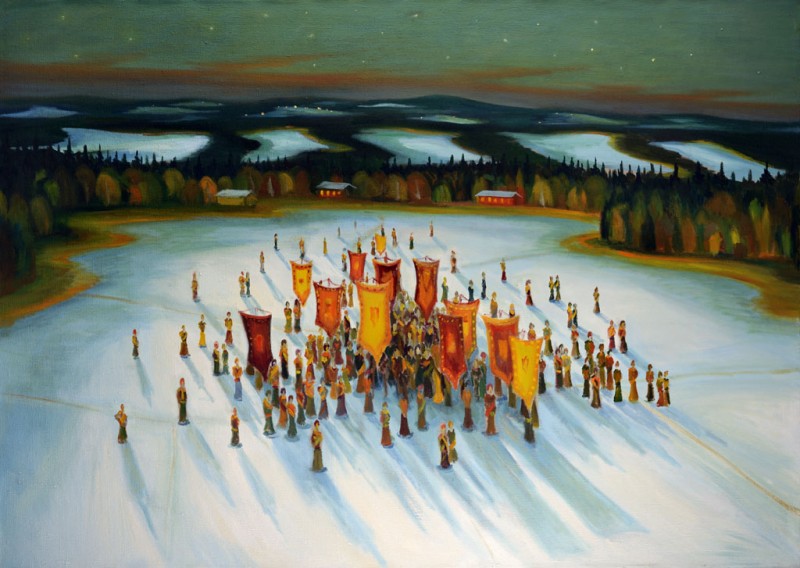 Vlajkosláva, 2012, 122 x 174 cm, olej na plátně