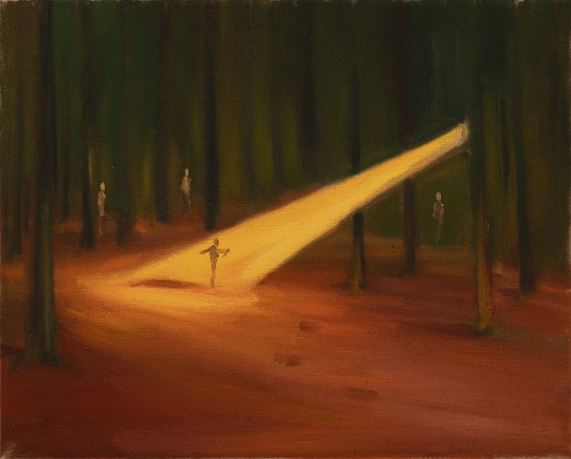 Osvícení, 2019, 40 x 50 cm, olej na plátně