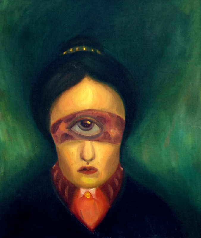 Oko, 2013, 70 x 50 cm,  olej na plátně