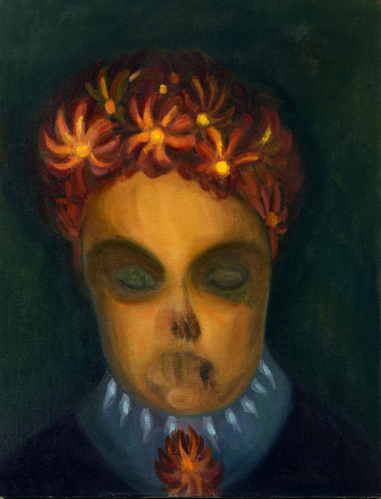 Mrtvá Němka, 2013, 70 x 50 cm, olej na plátně