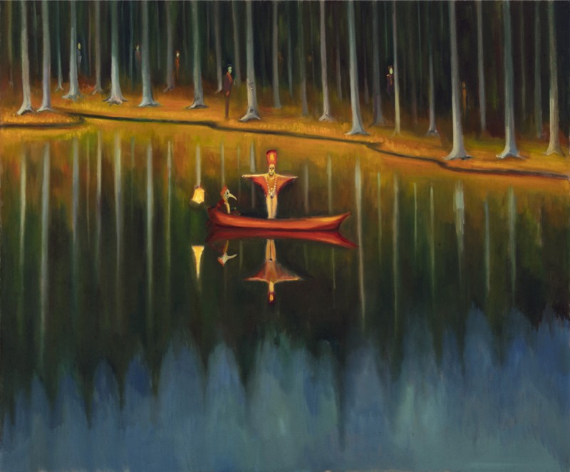 Smrtka, 2019, 125 x 150 cm, olej na plátně