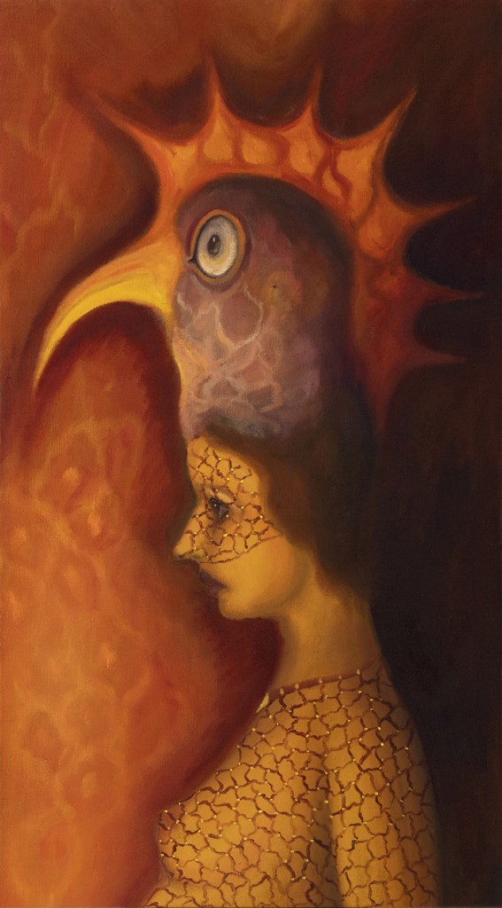 Maska, 2022, 125 x 70 cm, olej na plátně