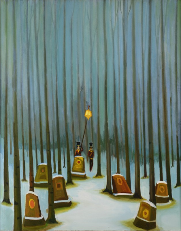 Mlha, 2016, 150 x 125 cm, olej na plátně