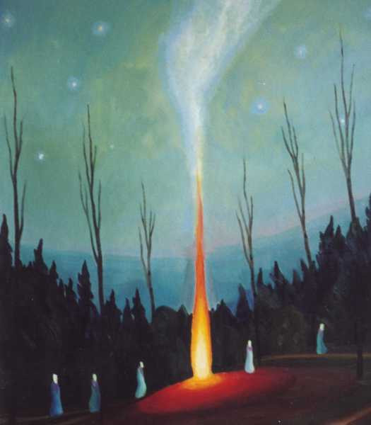 Čarodějnice, 2001, 115 × 103 cm, olej na plátně