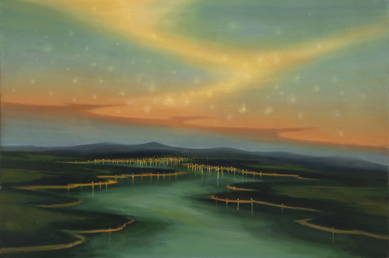 Aurora, 2022, 143 x 210 cm, olej na plátně