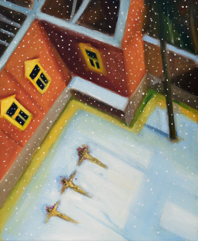 Trojice, 2016, 40 x 50 cm, olej na plátně