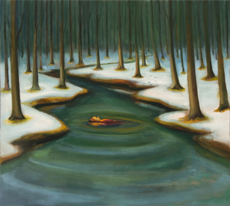 Voda, 2018, 125 x 140 cm, olej na plátně