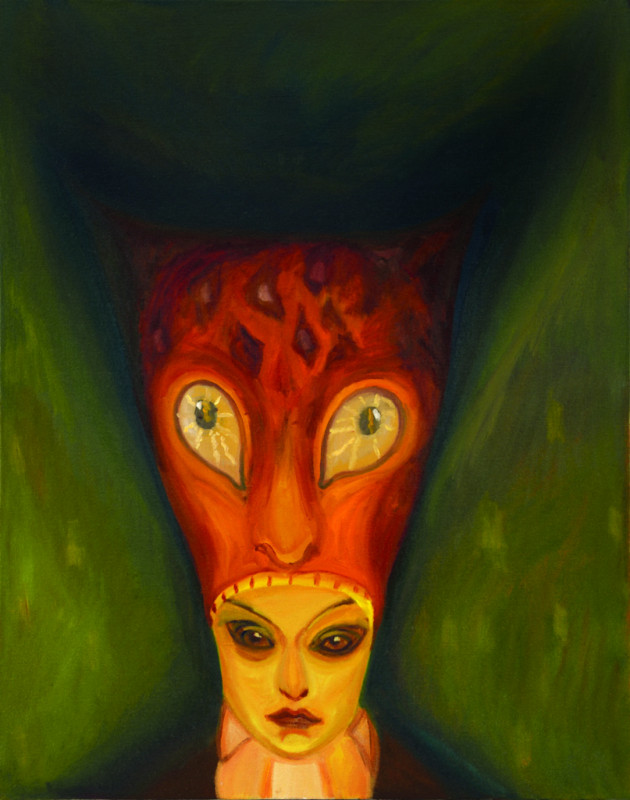 Oči, 2014, 95 x 70 cm, olej na plátně