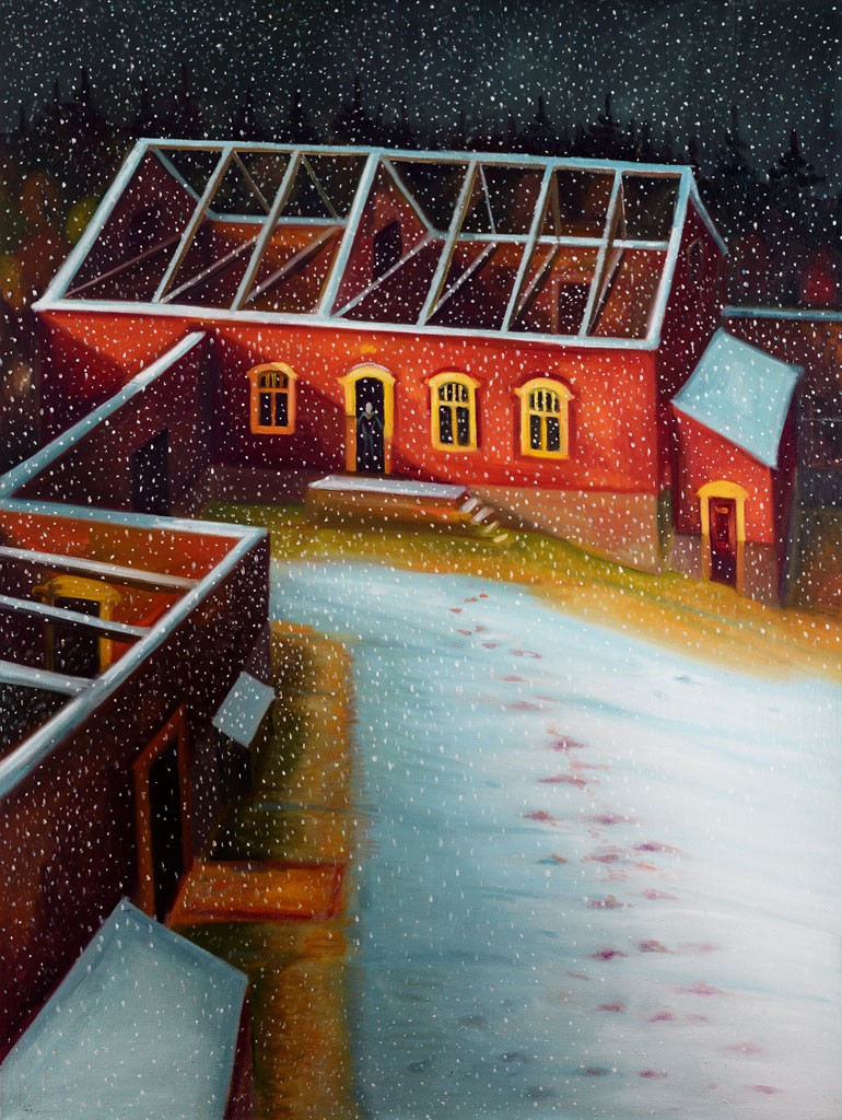 Dvůr, 2012, 150 x 110 cm, olej na plátně