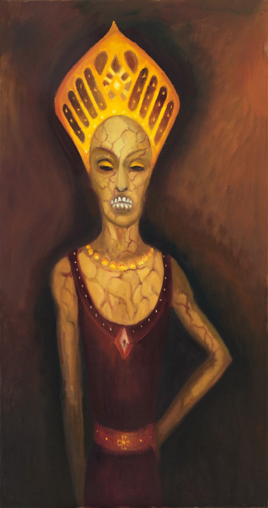 Šlechtična, 2018, 150 x 80 cm, olej na plátně
