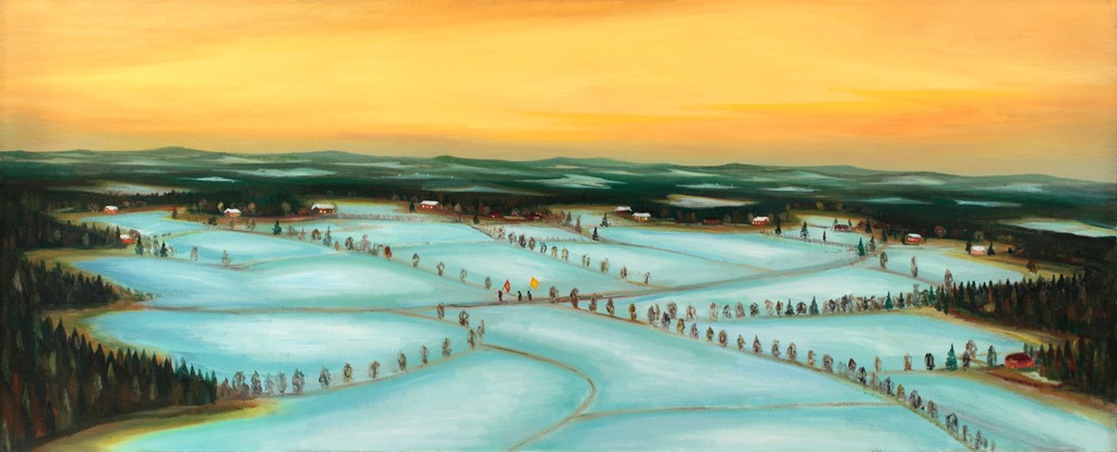 Kunsthalle Prague, The winter, 2010, 82 × 200 cm, oil on canvas