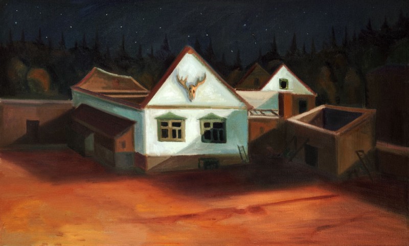 Stín oběšence, 2011, 69 x 115 cm, olej na plátně