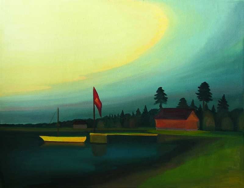Lávka, 2006, 87 × 114 cm, olej na plátně
