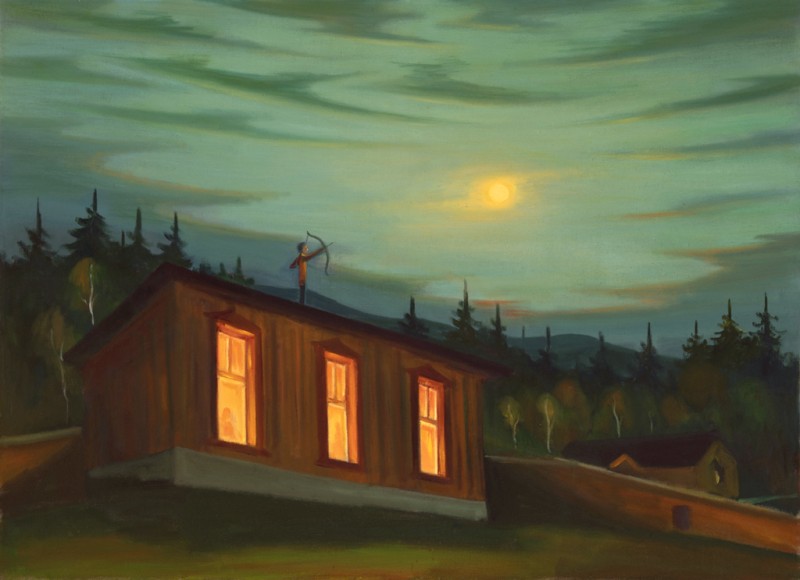 Střelec, 2020, 110 x 150 cm, olej na plátně