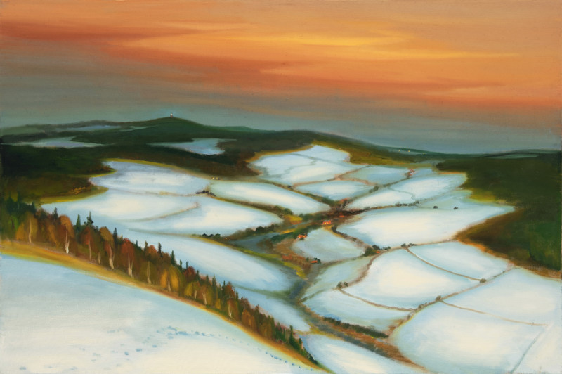 Zima, 2019, 100 x 150 cm, olej na plátně