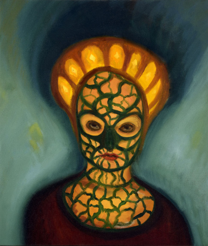 Síť, 2014, 70 x 60 cm, olej na plátně