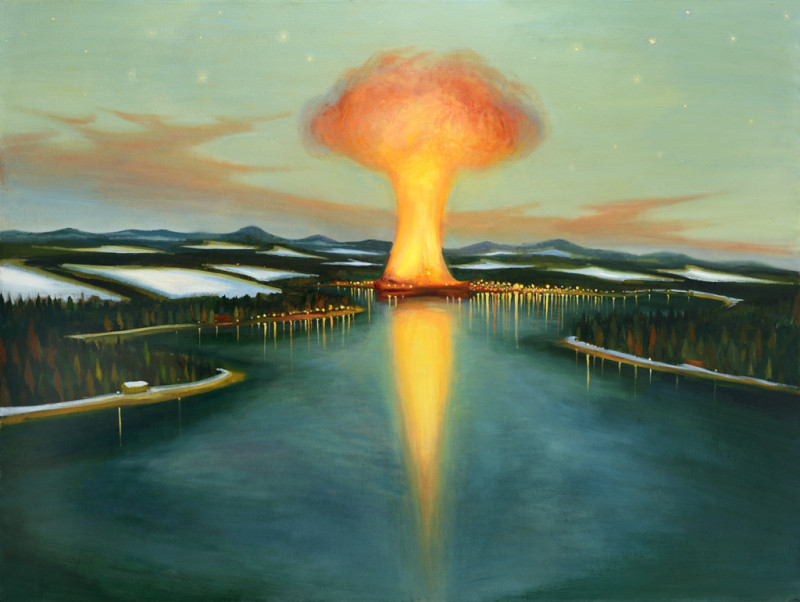 GVU Karlovy Vary, Velká exploze, 2014, 150 x 200 cm, olej na plátně