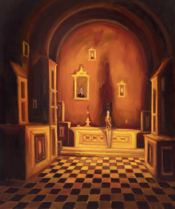 Kastelánka, 2021, 150 x 120 cm, olej na plátně
