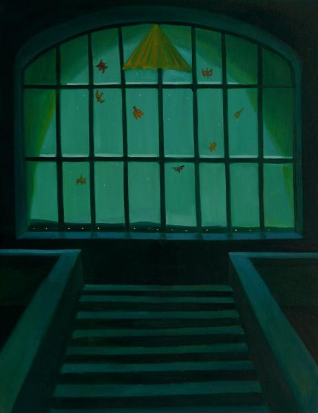 Noční motýli, 2008, 160 × 128 cm, olej na plátně