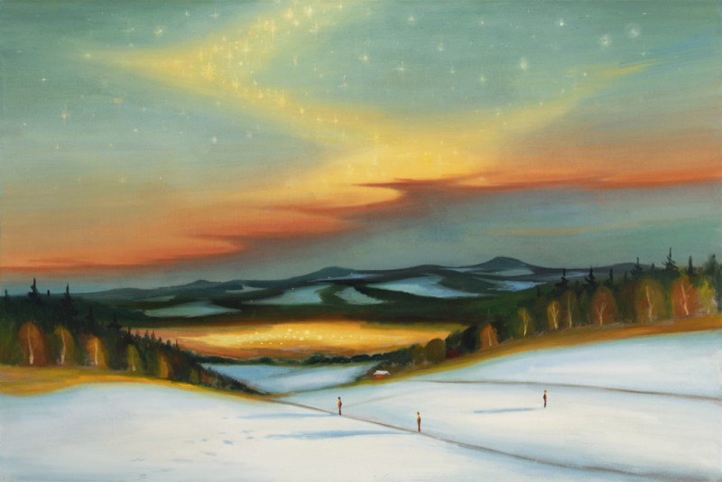 Polárka, 2019, 140 x 210 cm, olej na plátně