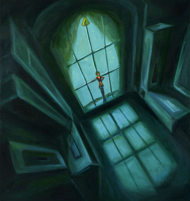 Okno, 2013, 150 x 140 cm, cm, olej na plátně