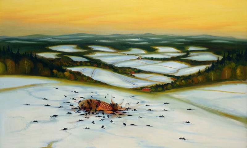 Myši, 2013, 100 x 170 cm, olej na plátně