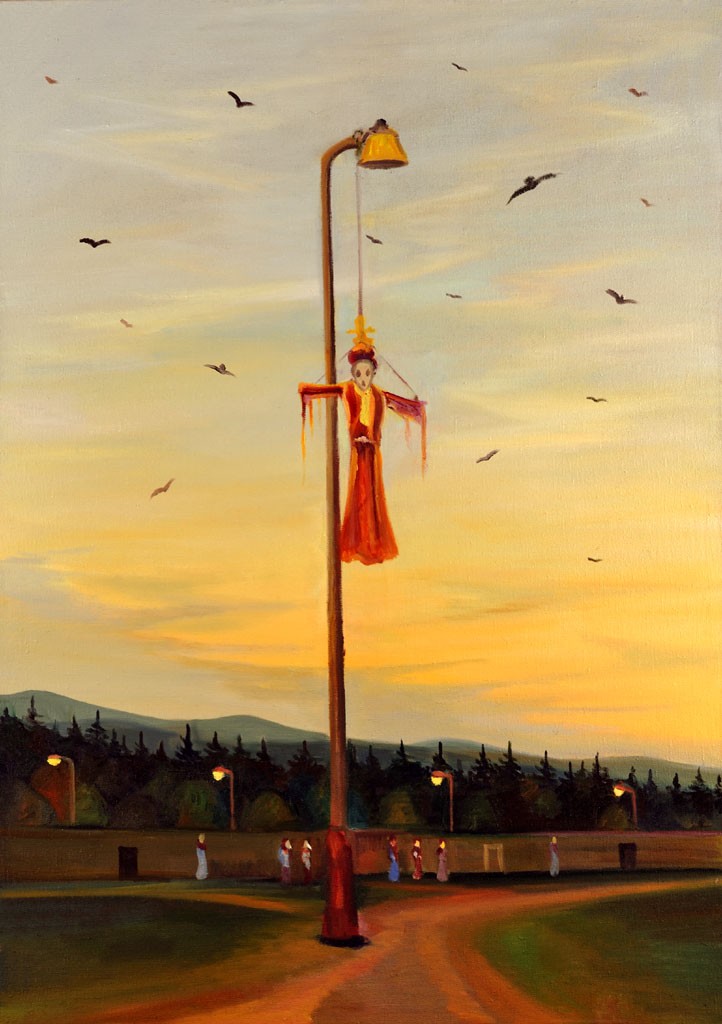 The hanging figure, (GASK gallery, Kutná hora collection(), 2011, 131 x 93 cm, oil on canvas