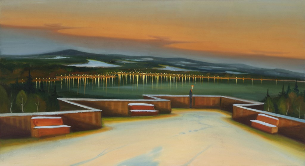 Terasa, 2022, 115x 210 cm, olej na plátně
