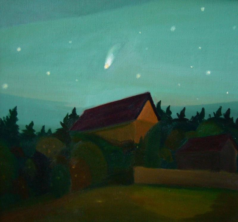 Kometa, 2005, 70 × 70 cm, olej na plátně