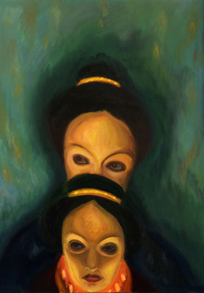 Lesbičky, 2013, 100 x 70 cm, olej na plátně