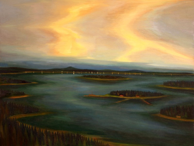 Bouře, 2010, 105x145 cm, olej na plátně