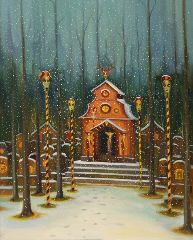 Hlavy,  2019, 125 x 100cm, olej na plátně