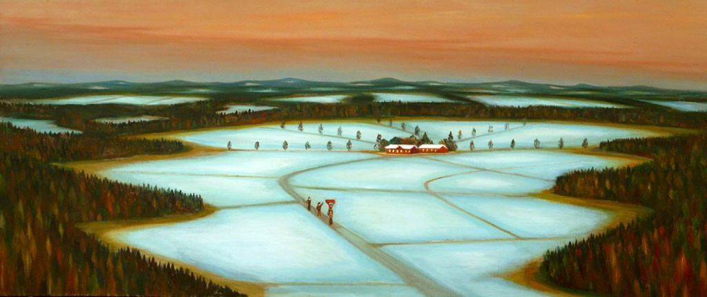 Flamendři, 2010, 84x200 cm, olej na plátně