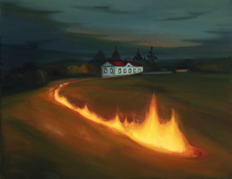 Ohnivý had, 2018, 100 x 135 cm, olej na plátně