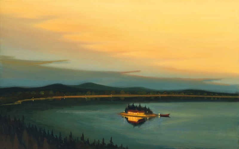Ostrov, 2016, 75 x 125 cm, olej na plátně