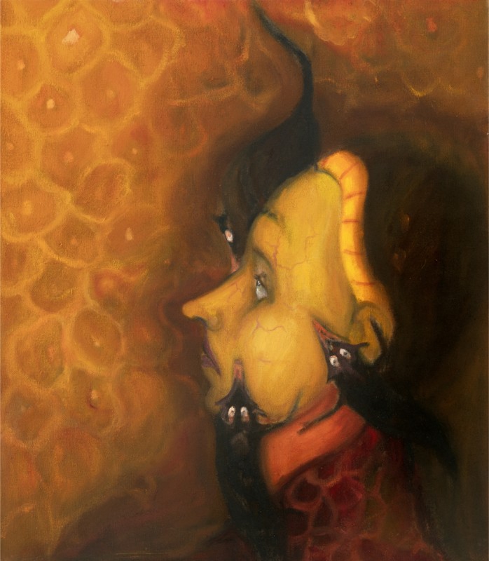 Hlodavci, 2021, 80 x 70 cm, olej na plátně