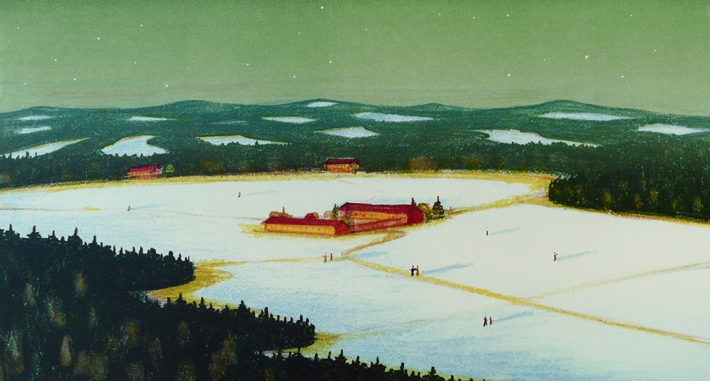 Silvestr, 2011, 28 x 52 cm, litografie