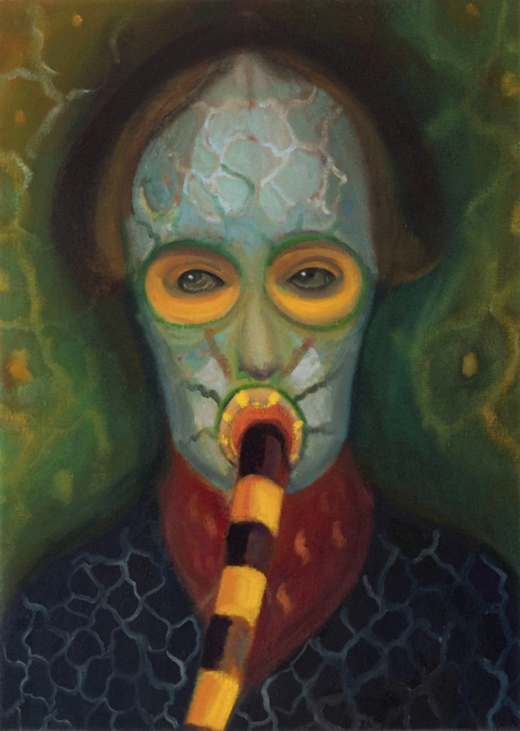 Hulení, 2022, 70 x 50 cm, olej na  plátně