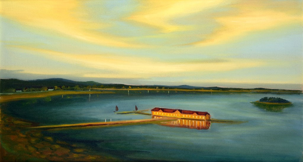 Hotel, 2014, 60 x 110 cm, olej na plátně