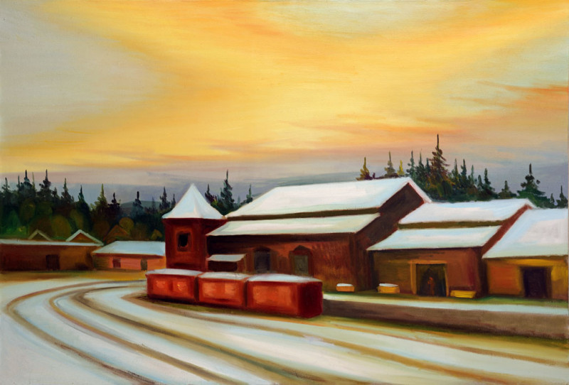 The Station, 2013, 100 x 150 cm, oil on canvas
