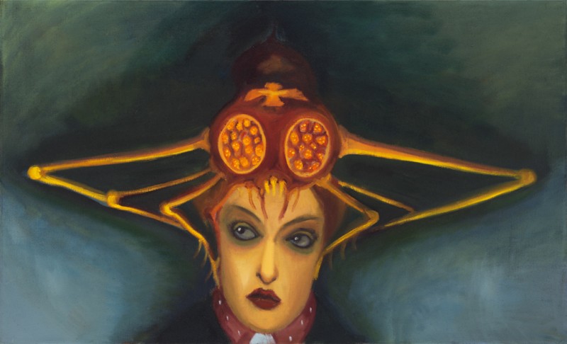 Pavouk, 2018, 70 x 115 cm, olej na plátně