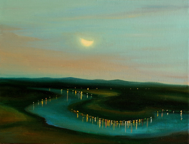 Festung Koenigstein sammlung, Meandr,  2010, 35 × 46 cm, olej na plátně
