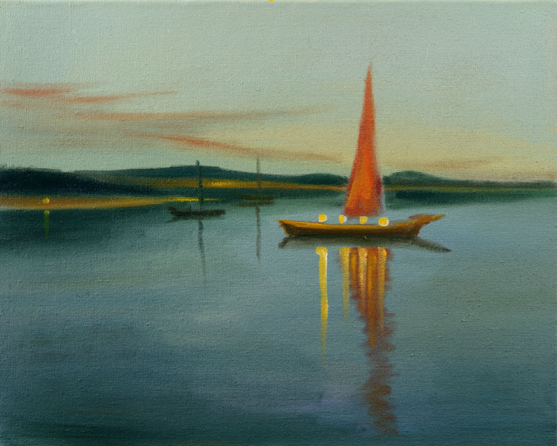 Plachta, 2013, 40 x 50 cm, olej na plátně