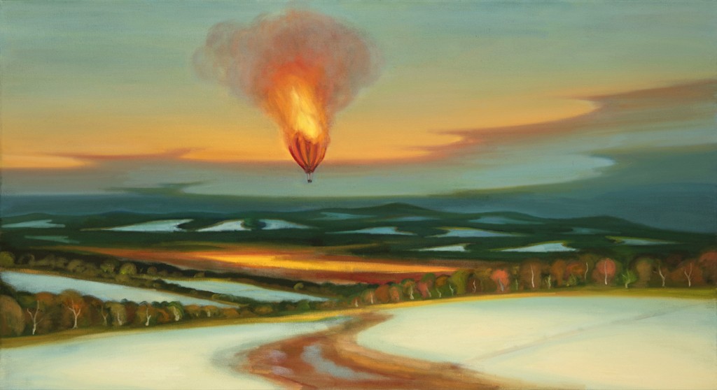 Balon, 2023, 115 x 210 cm, olej na plátně