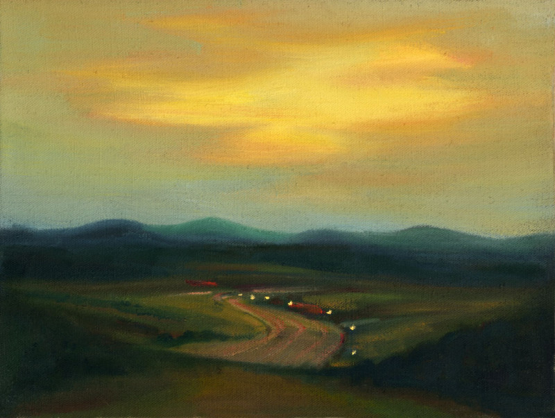 Nádraží, 2013, 30 x 40 cm, olej na plátně