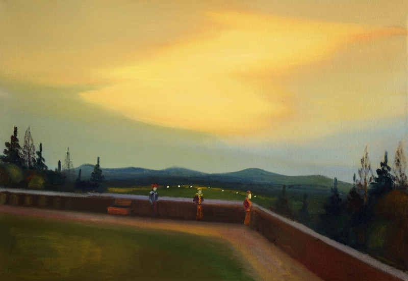 Terasa, 2014, 50 x 70 cm, olej na plátně