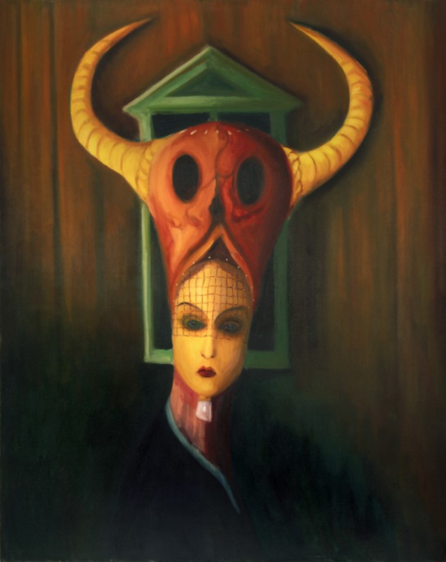 VGM Česká lípa, Schizofrenia Bride, 2019, 150 x 120 cm, oil on canvas