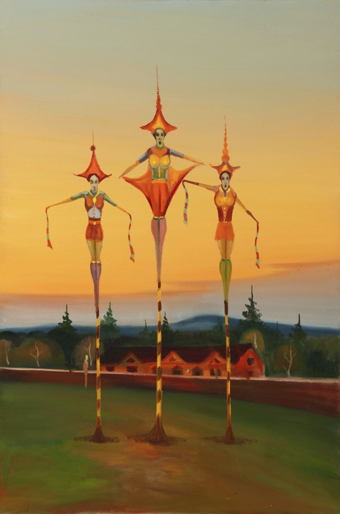 Tři grácie, 2024, 150 x 100 cm, olej na plátně