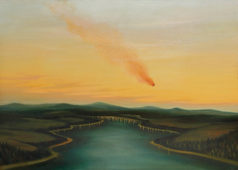 Letadlo, 2016, 140 x 200 cm, olej na plátně