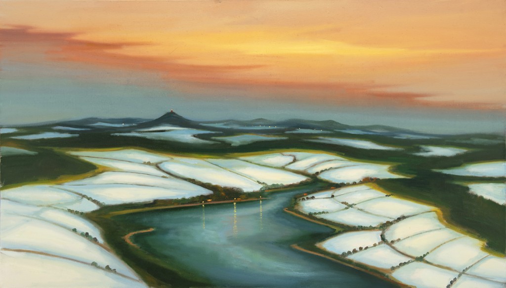 Zamrzlé jezerp, 2019, 120 x 210 cm, olej na plátně